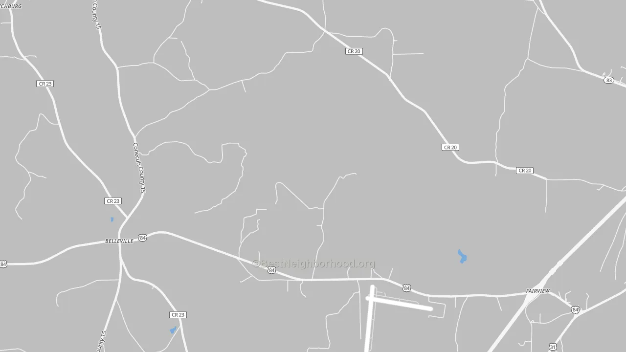 Transit Grade map of Brooklyn, AL