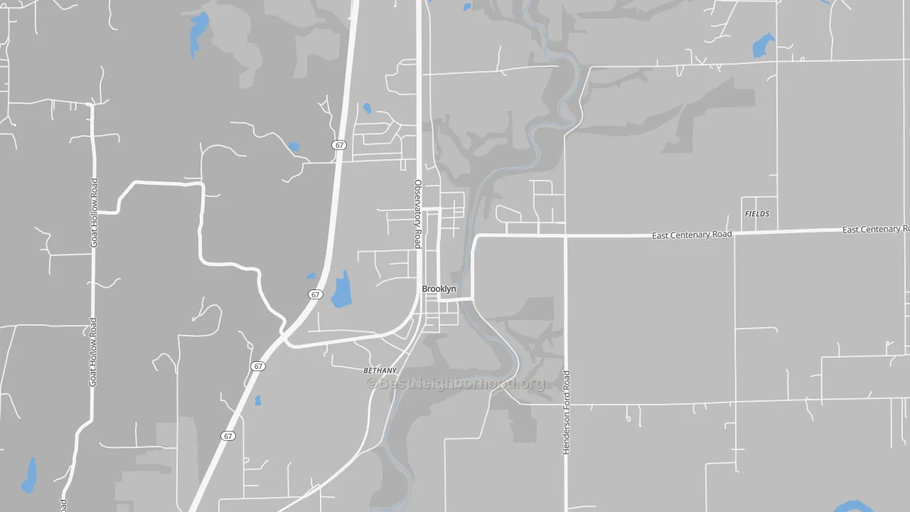 Transit Grade map of Brooklyn, IN