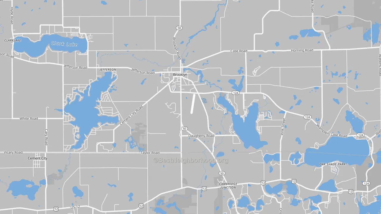 Transit Grade map of Brooklyn, MI