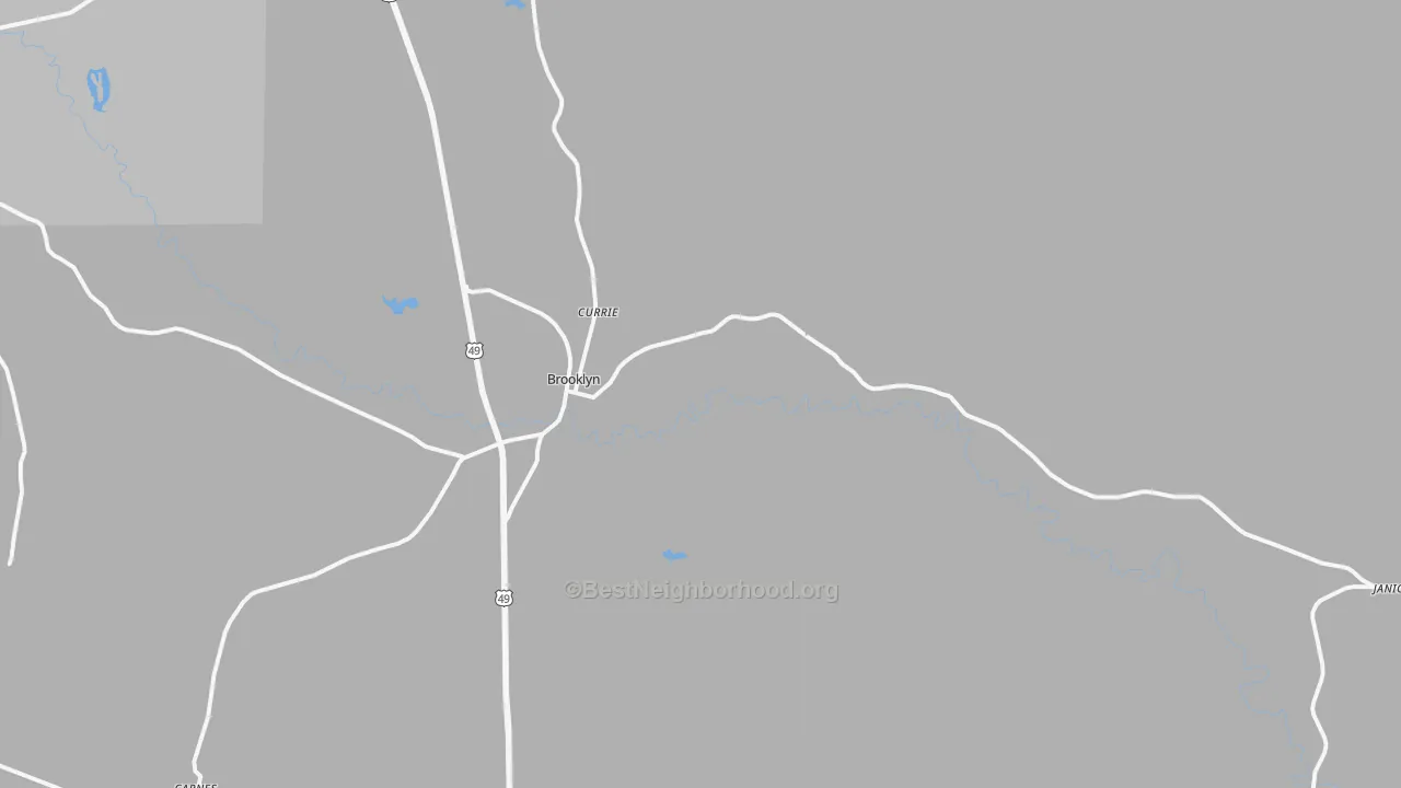 Transit Grade map of Brooklyn, MS