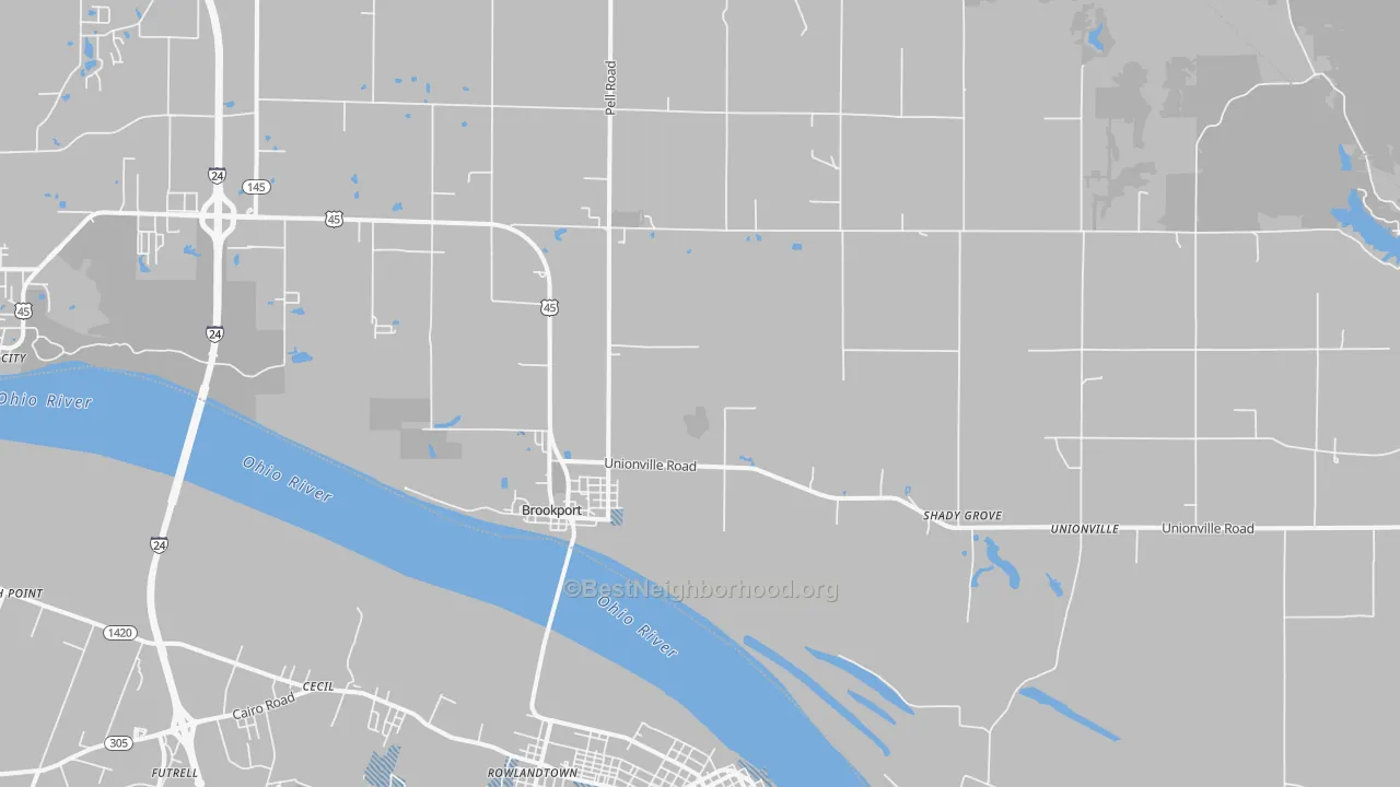 Transit Grade map of Brookport, IL