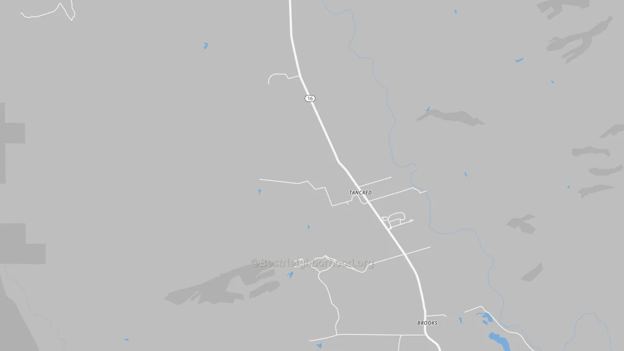 Transit Grade map of Brooks, CA