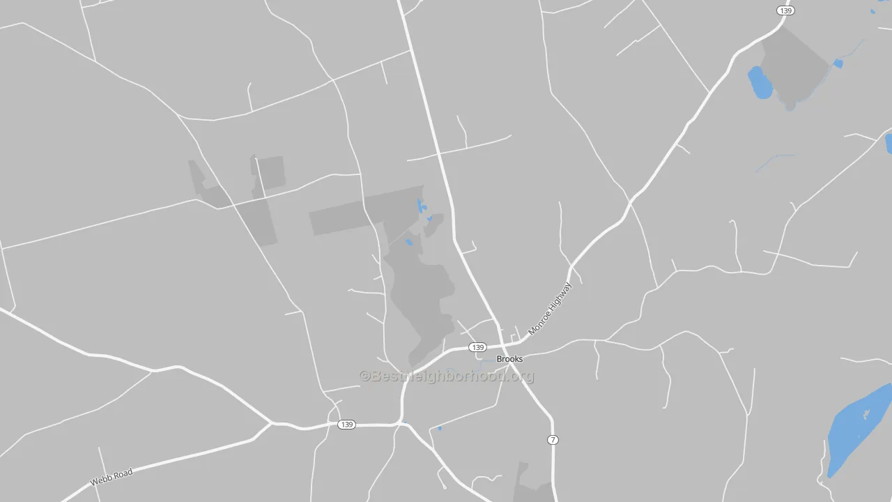 Transit Grade map of Brooks, ME