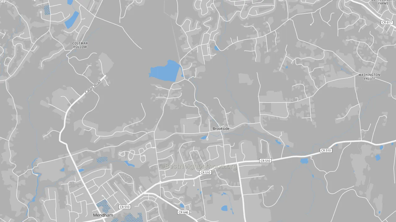 Transit Grade map of Brookside, NJ