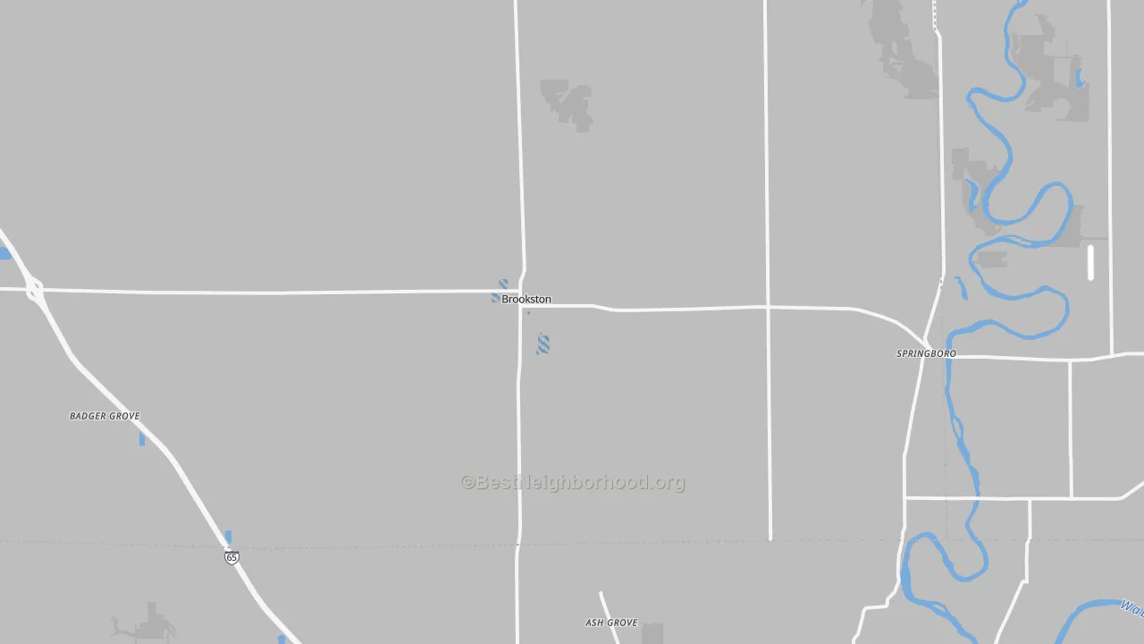 Transit Grade map of Brookston, IN