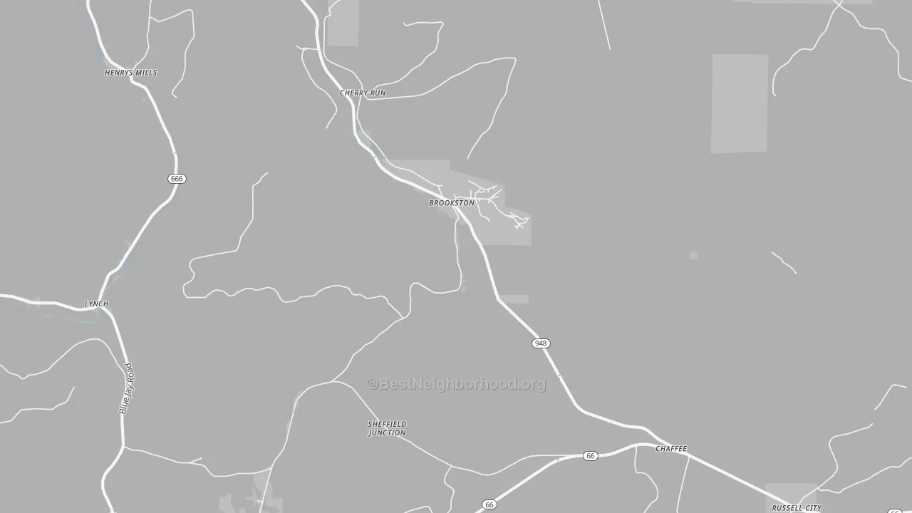 Transit Grade map of Brookston, PA