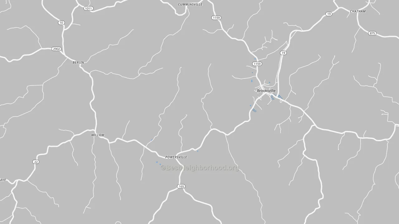 Transit Grade map of Brooksville, KY