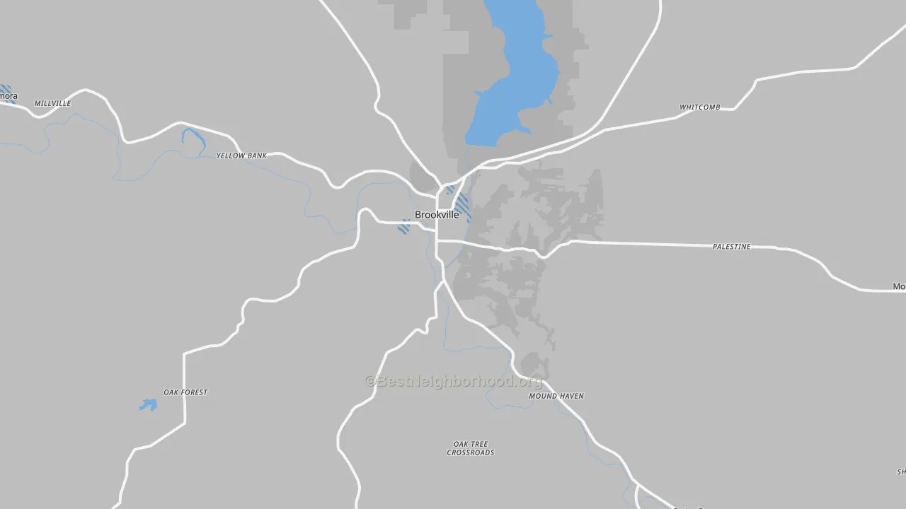 Transit Grade map of Brookville, IN