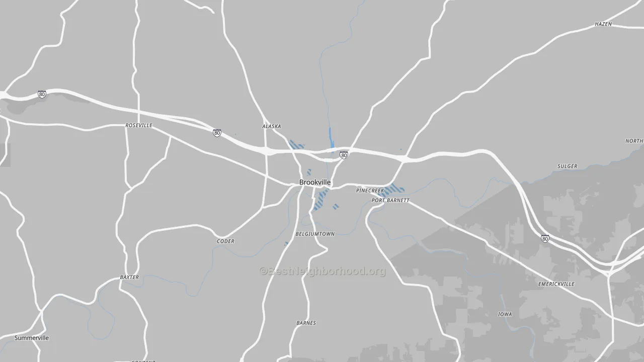 Transit Grade map of Brookville, PA