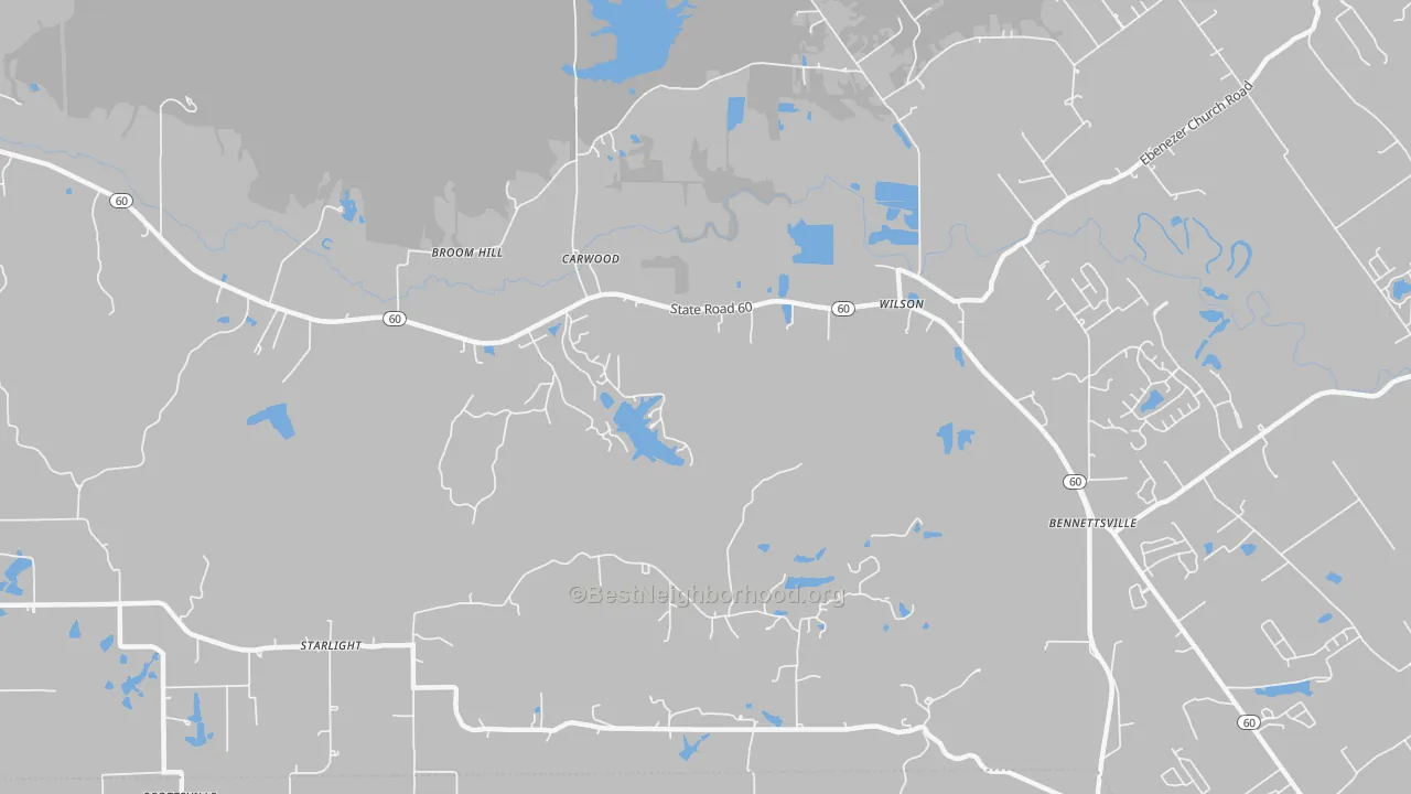 Transit Grade map of Broom Hill, IN