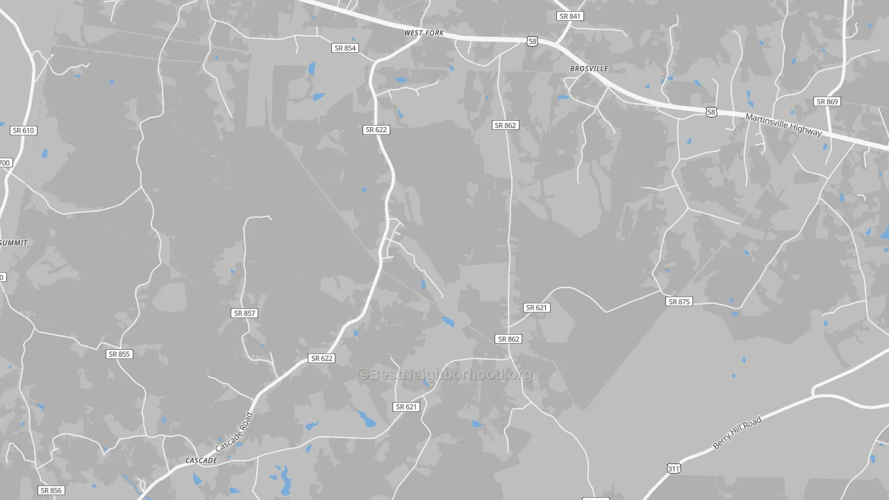 Transit Grade map of Brosville, VA
