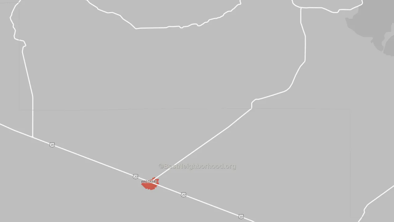 Transit Grade map of Brothers, OR