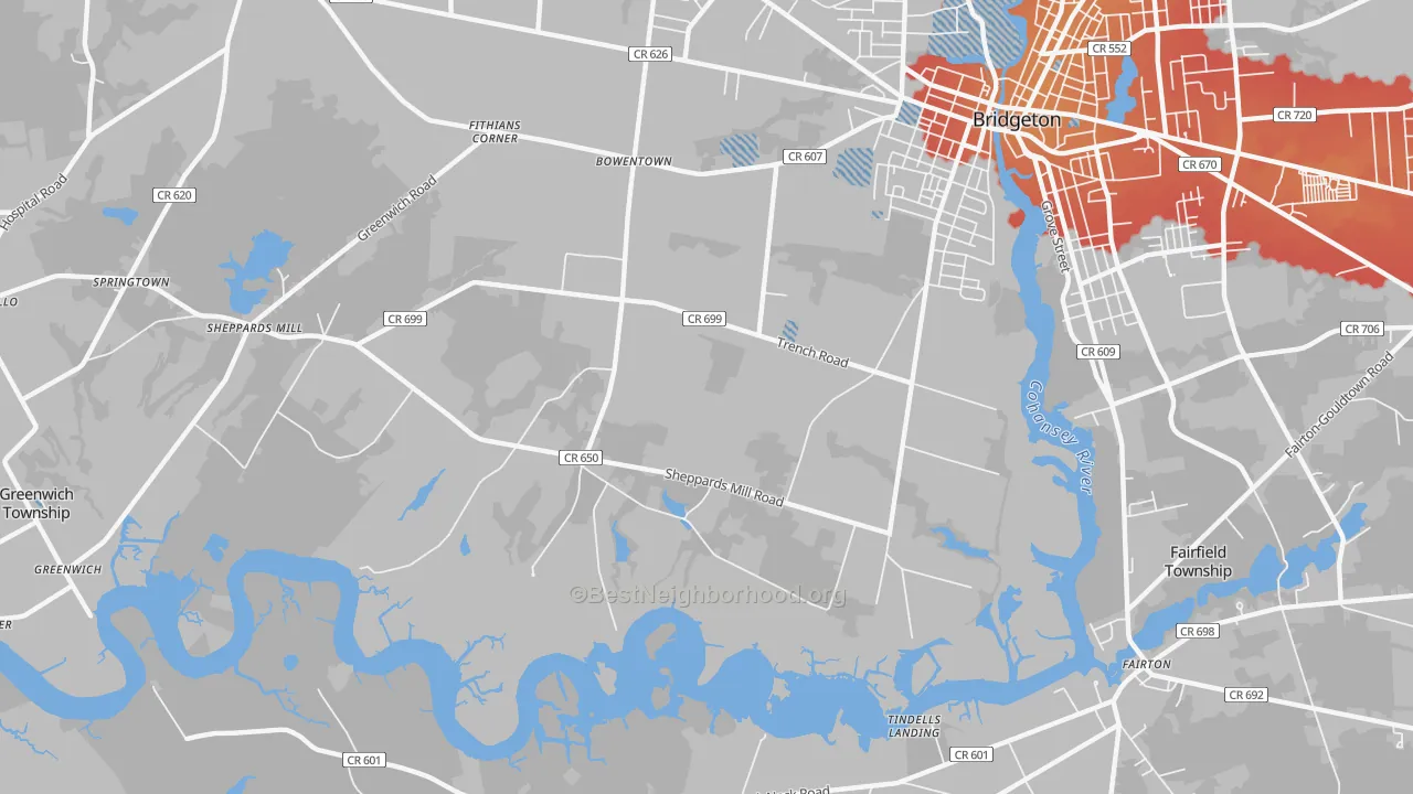 Transit Grade map of Brotmanville, NJ