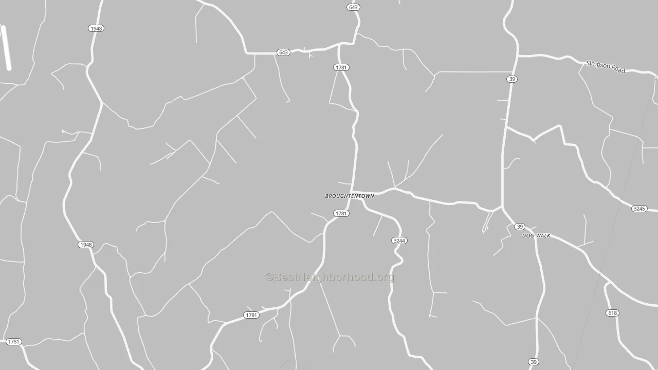 Transit Grade map of Broughtentown, KY