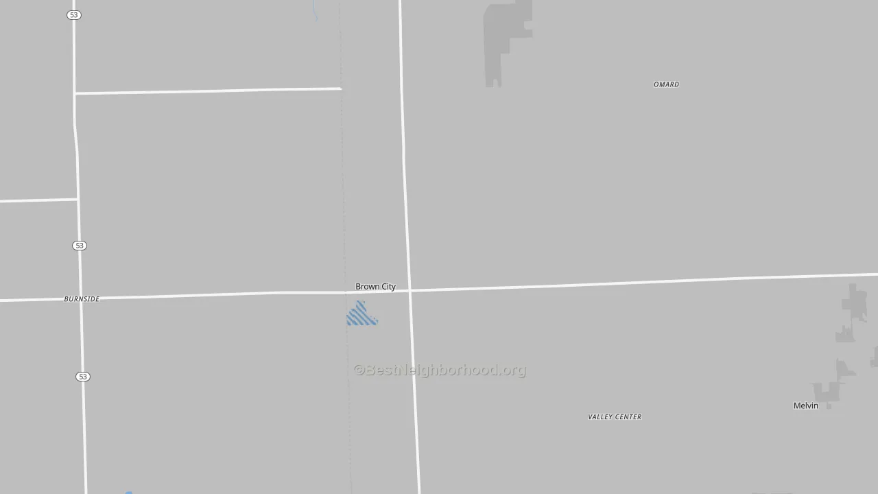 Transit Grade map of Brown City, MI