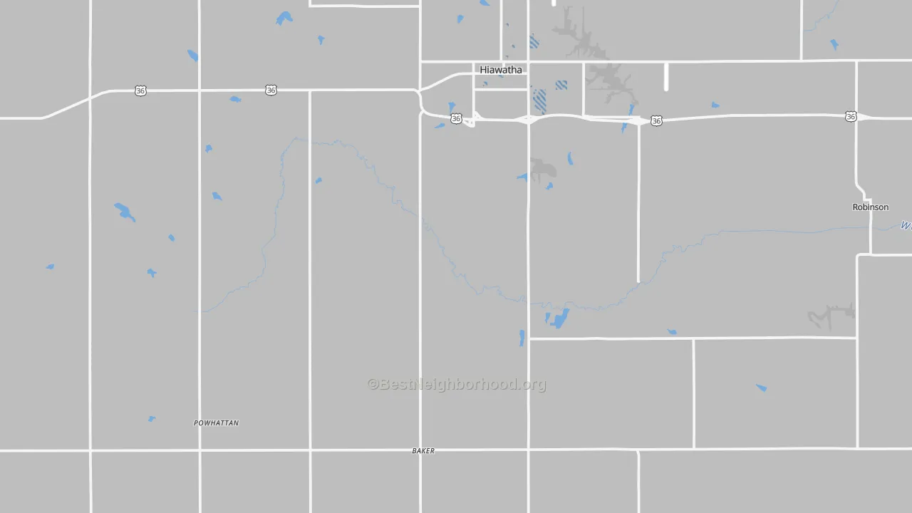 Transit Grade map of Brown County, KS
