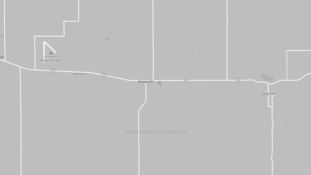 Transit Grade map of Brown County, NE