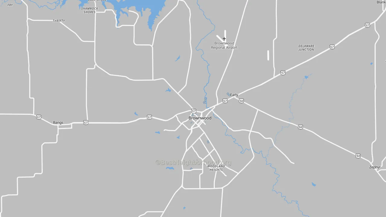 Transit Grade map of Brown County, TX