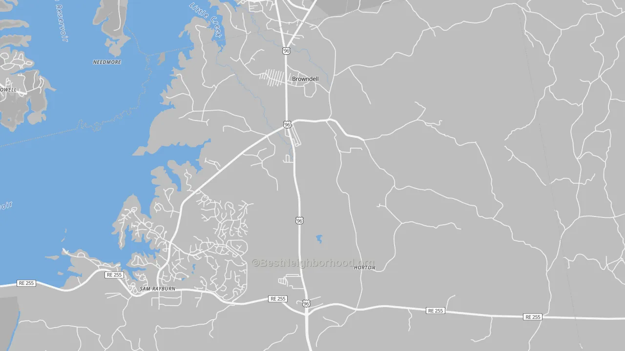 Transit Grade map of Browndell, TX