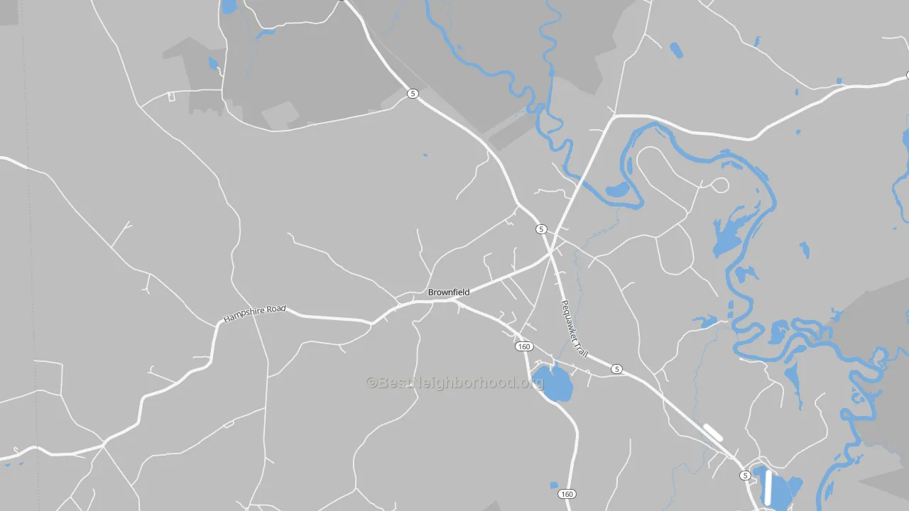 Transit Grade map of Brownfield, ME