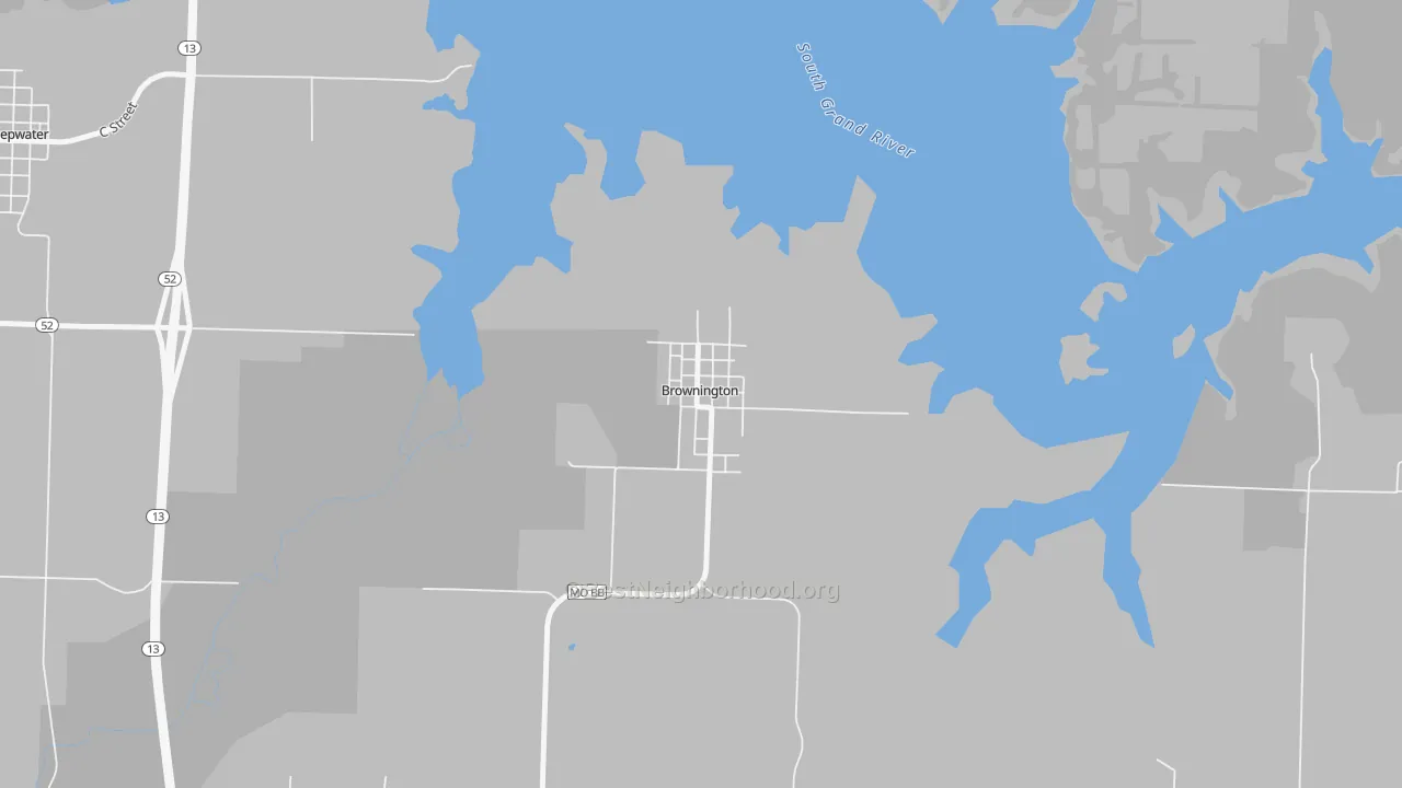 Transit Grade map of Brownington, MO