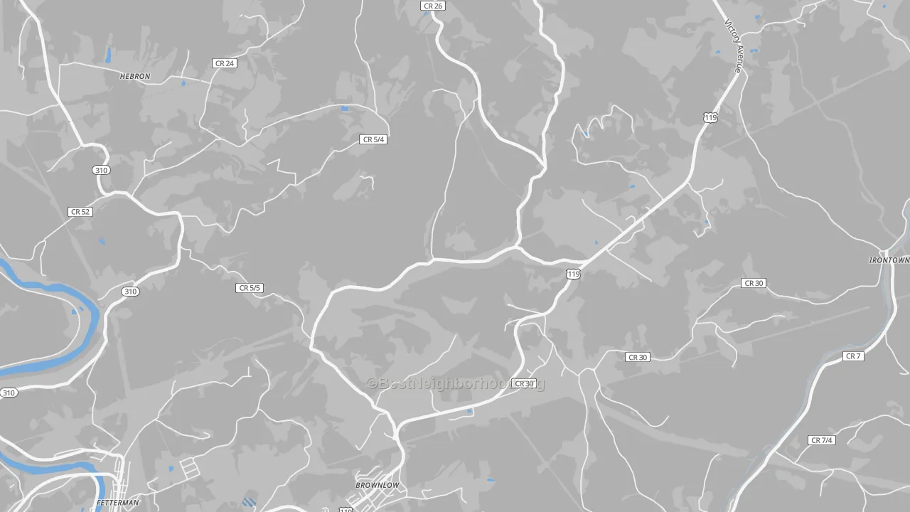 Transit Grade map of Brownlow, WV