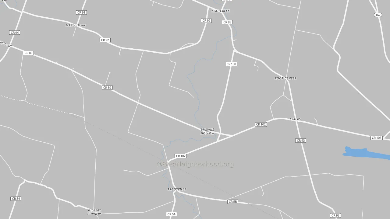 Transit Grade map of Browns Hollow, NY