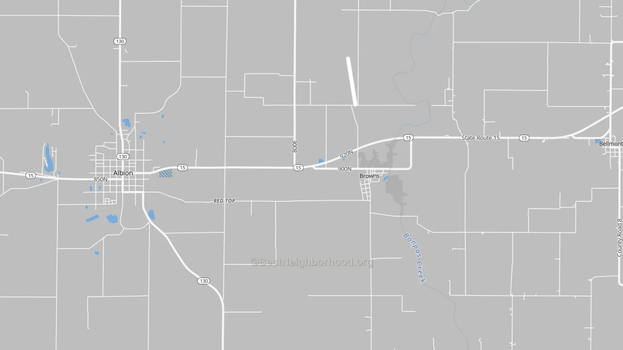 Transit Grade map of Browns, IL