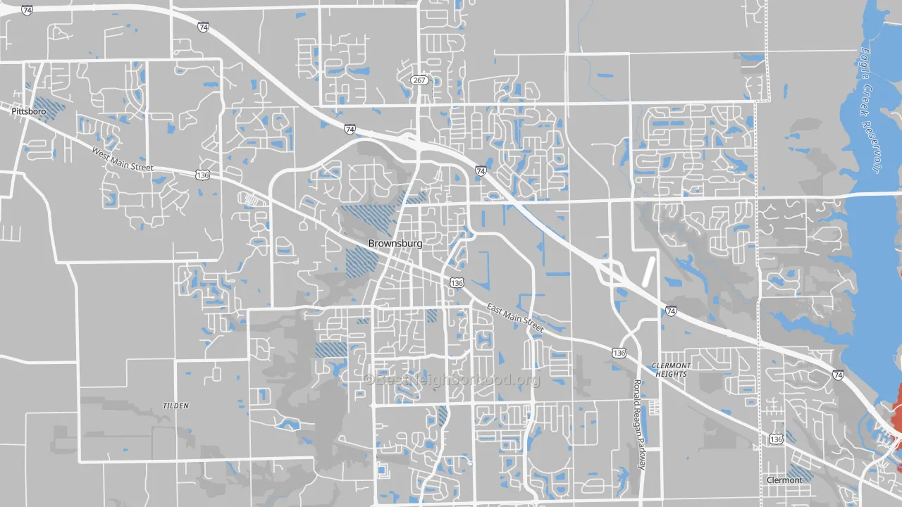 Transit Grade map of Brownsburg, IN