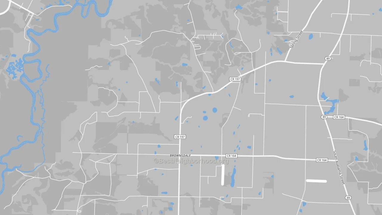 Transit Grade map of Brownsdale, FL