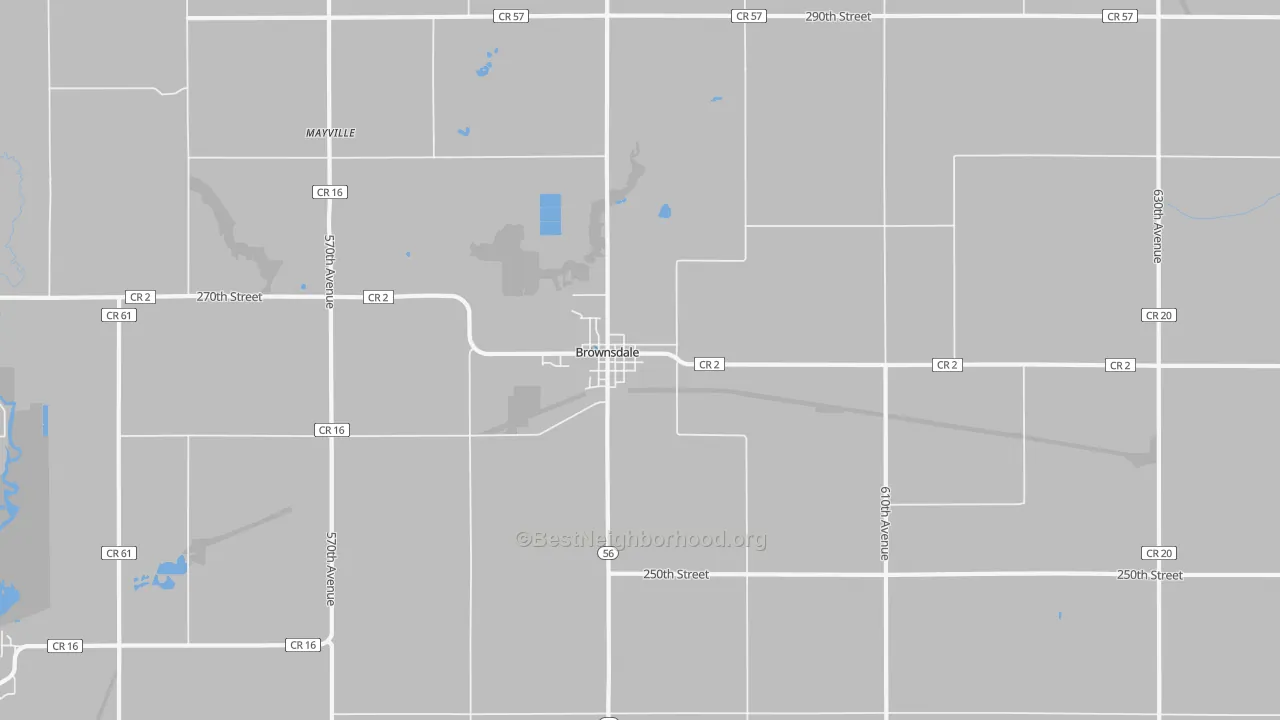 Transit Grade map of Brownsdale, MN