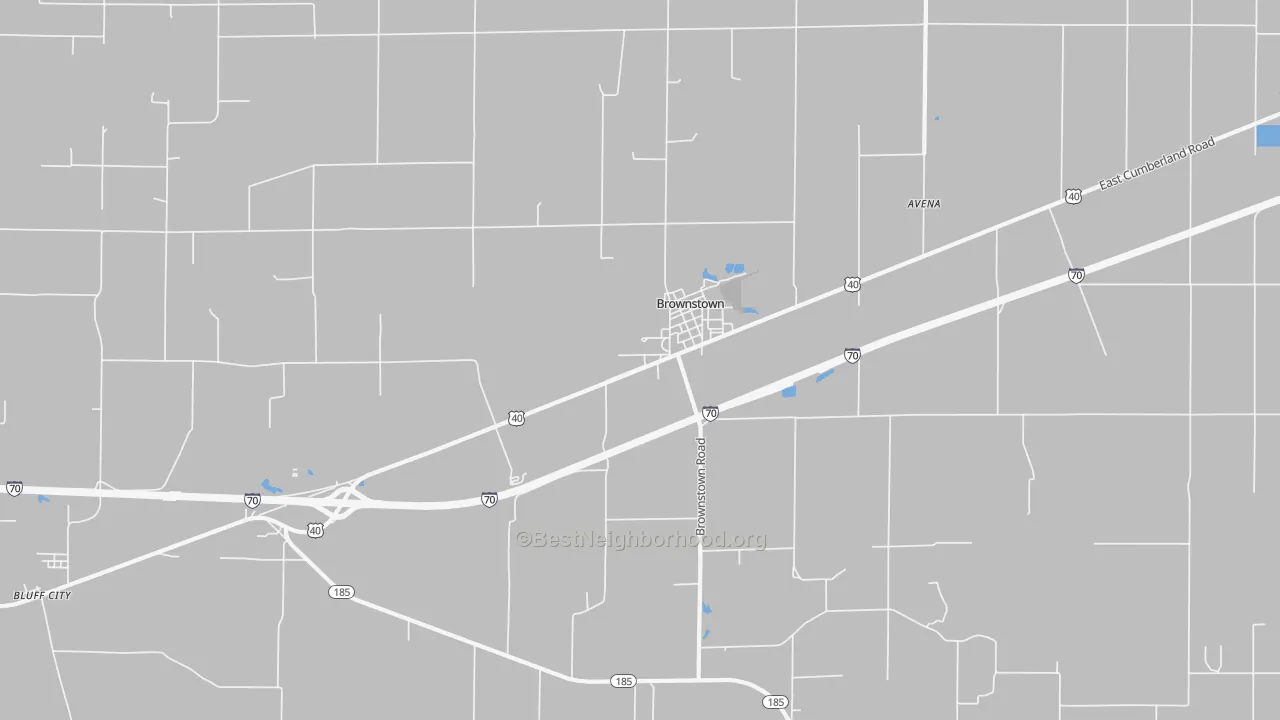 Transit Grade map of Brownstown, IL