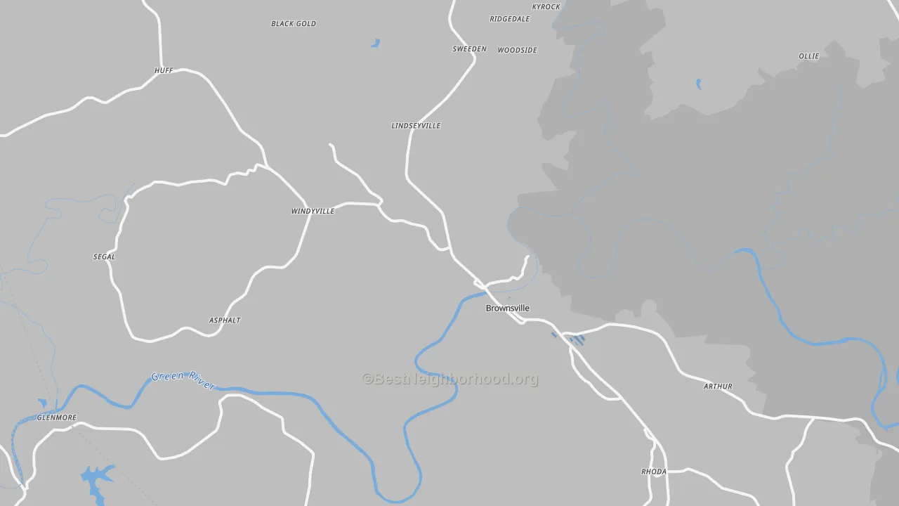 Transit Grade map of Brownsville, KY