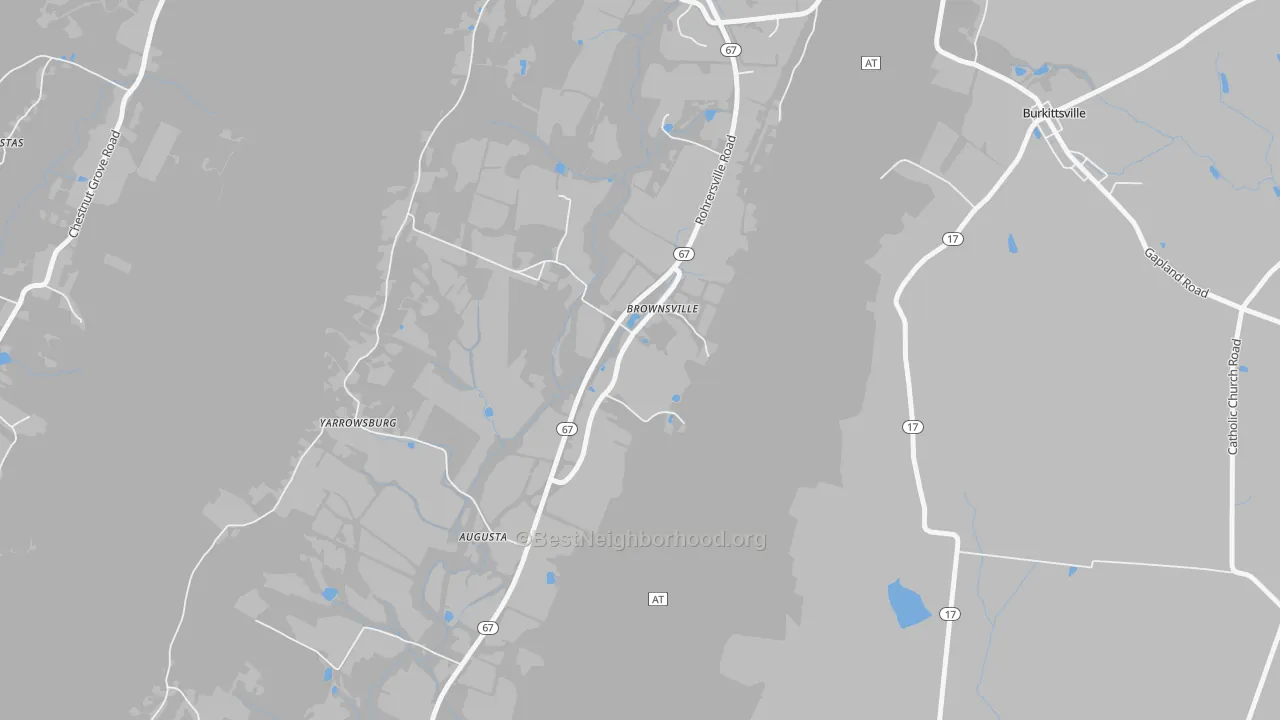 Transit Grade map of Brownsville, MD
