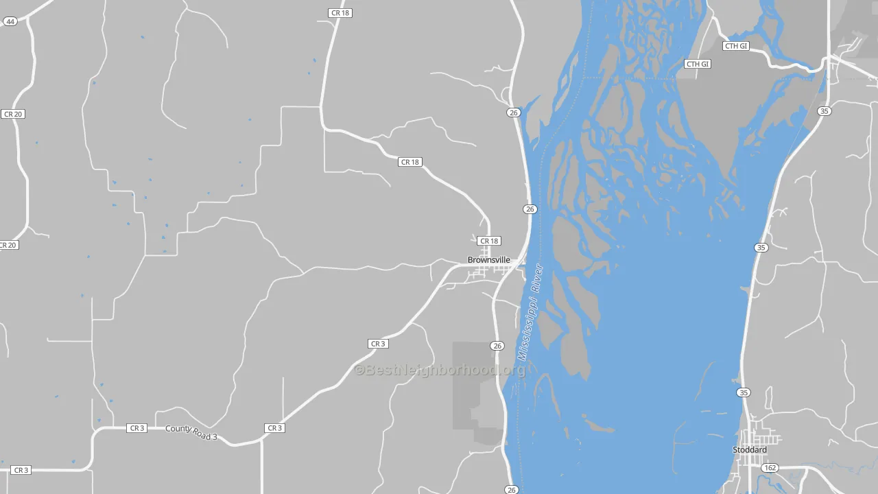 Transit Grade map of Brownsville, MN