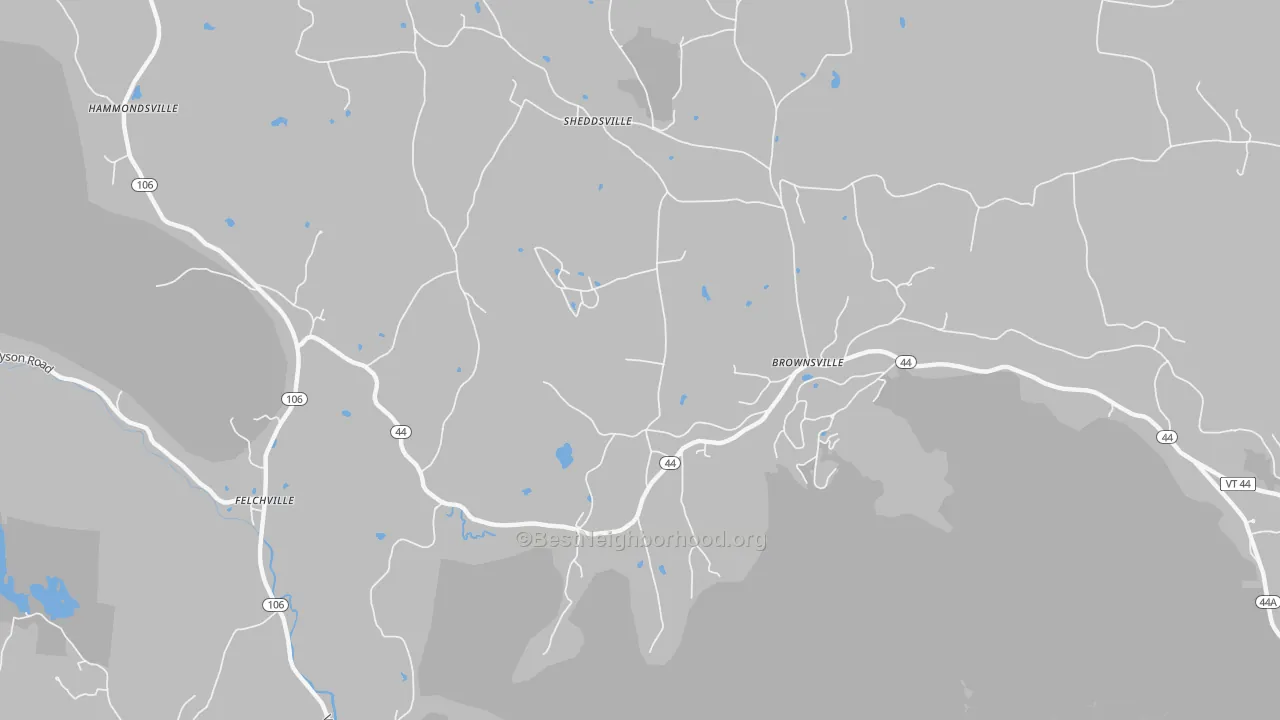 Transit Grade map of Brownsville, VT