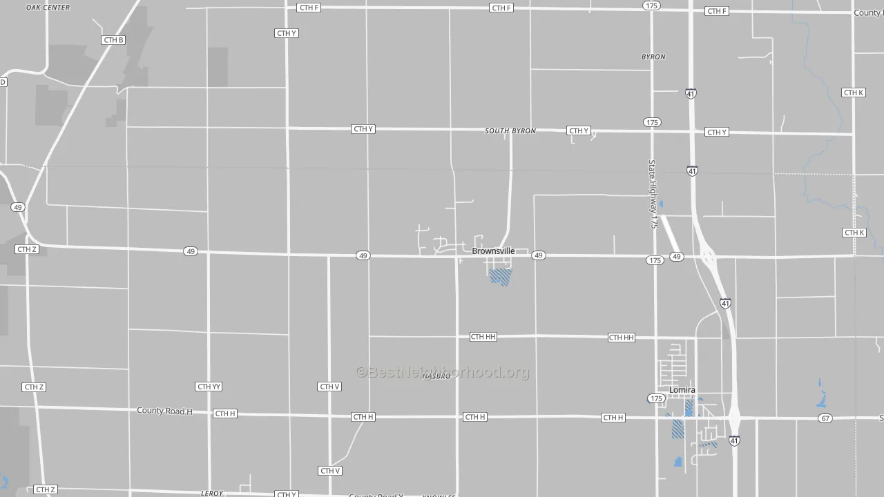 Transit Grade map of Brownsville, WI