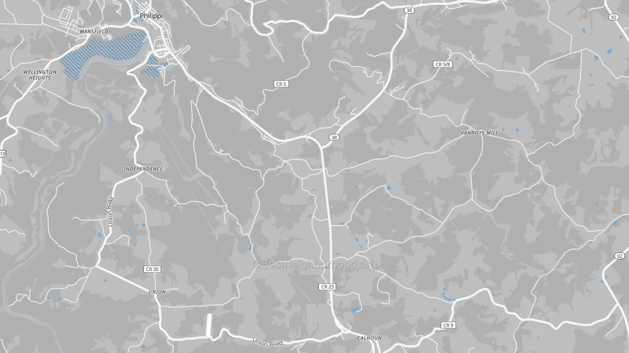 Transit Grade map of Brownton, WV