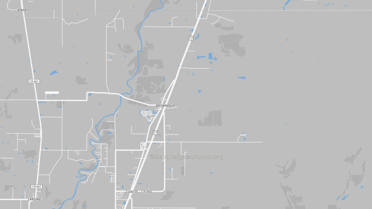 Transit Grade map of Brownville, FL