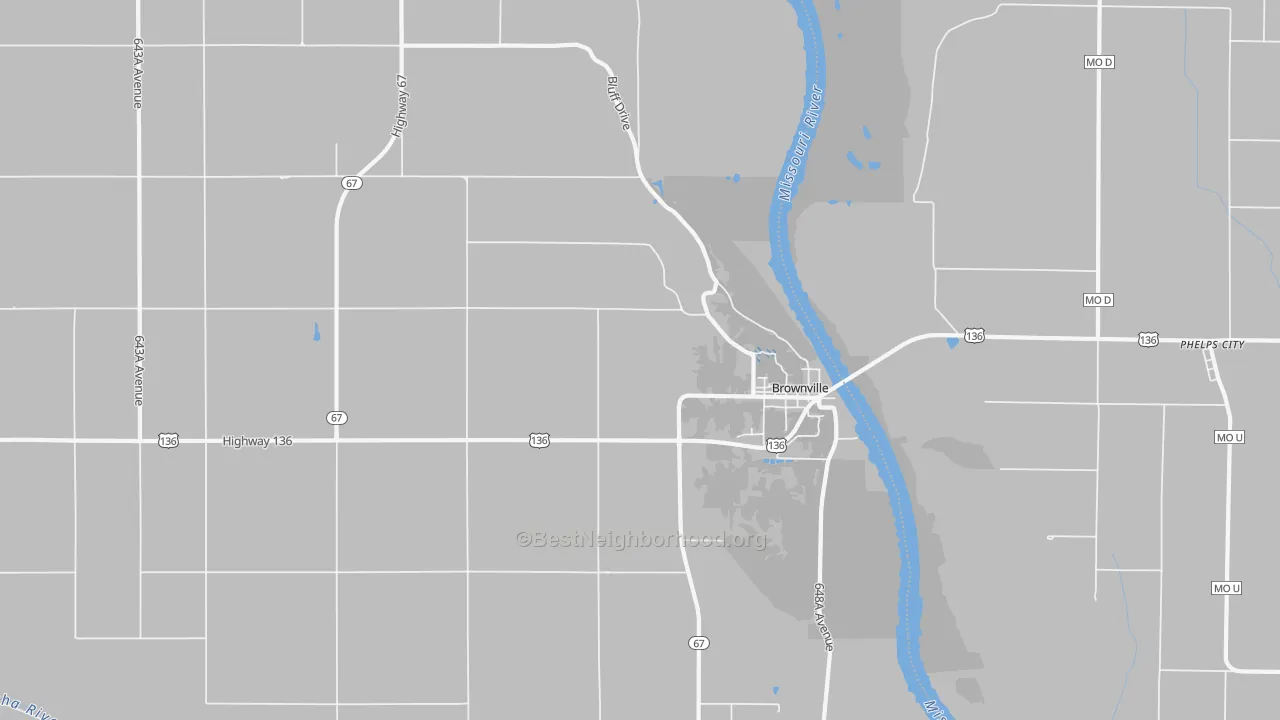 Transit Grade map of Brownville, NE