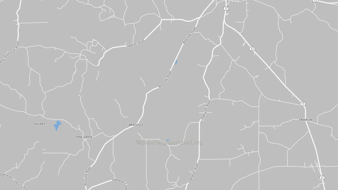 Transit Grade map of Brozville, MS