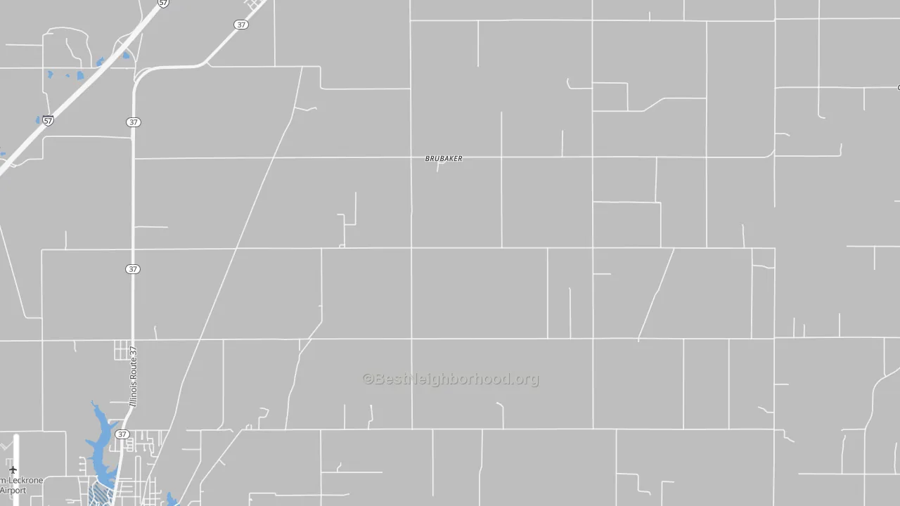 Transit Grade map of Brubaker, IL