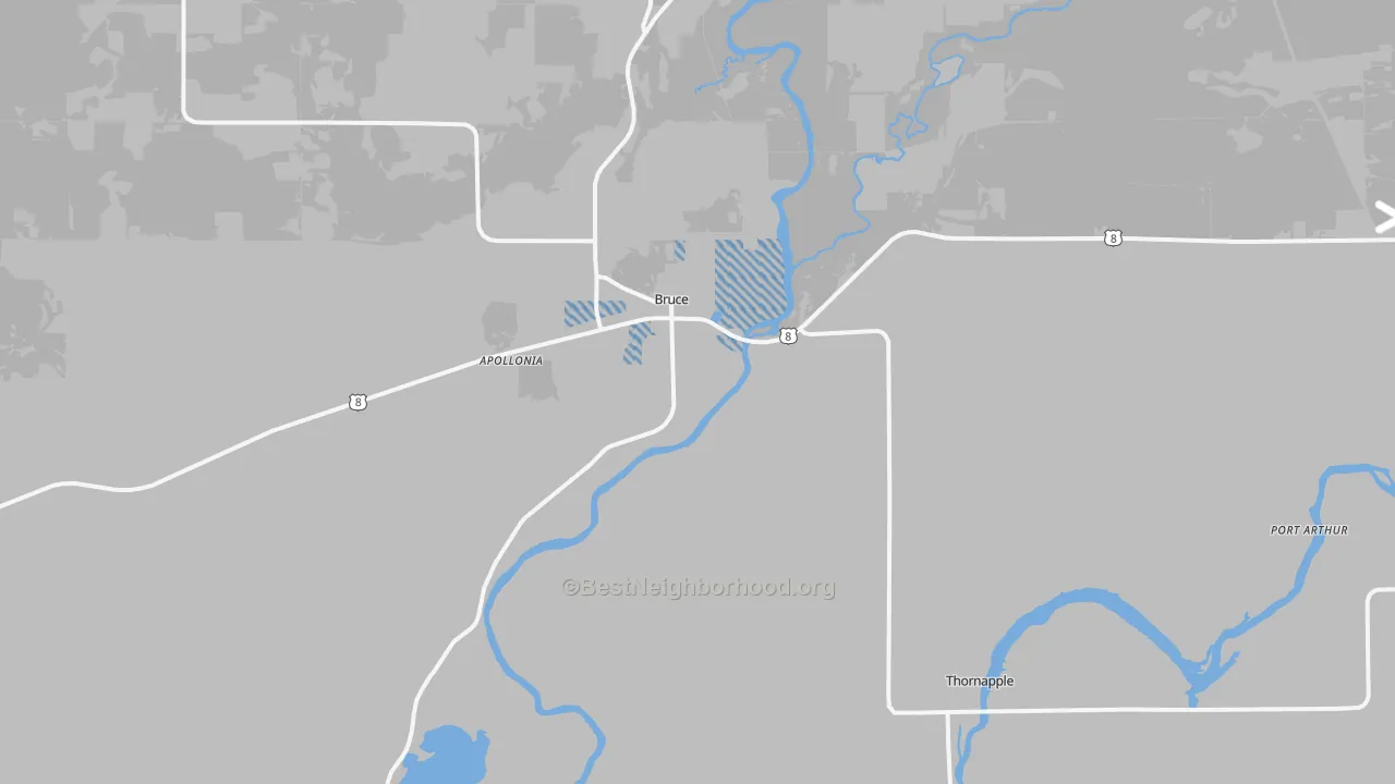 Transit Grade map of Bruce, WI