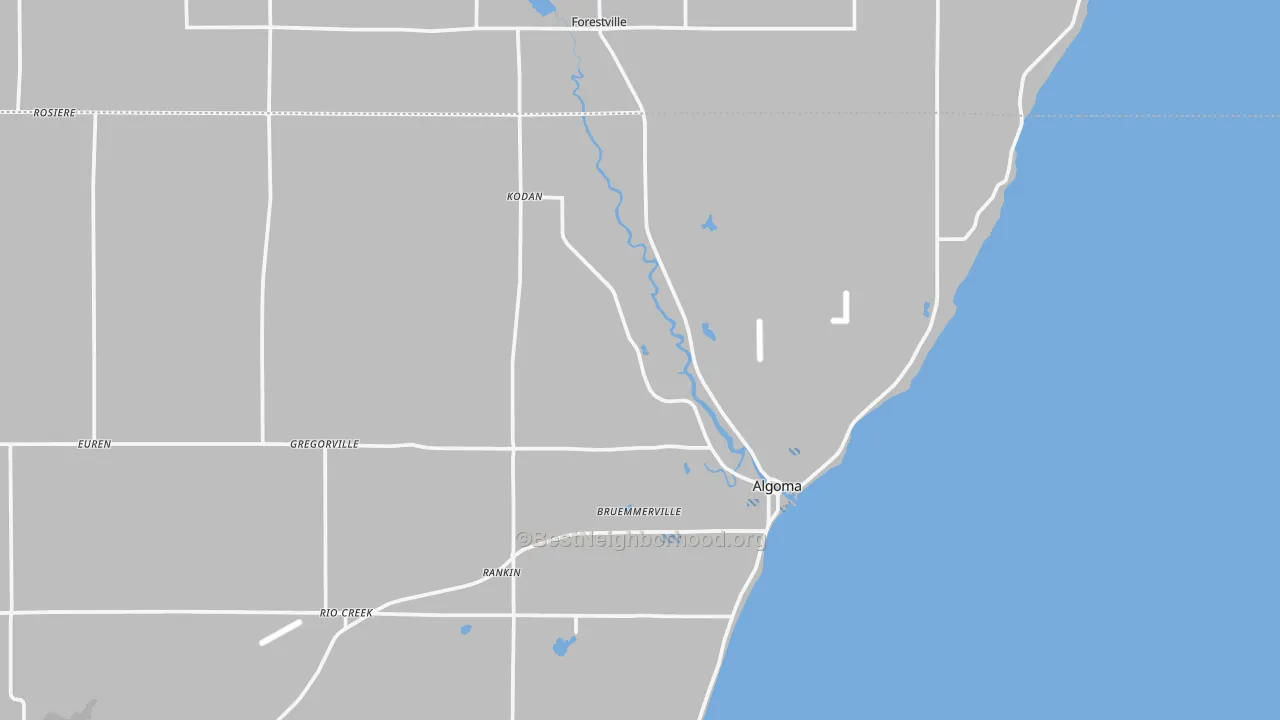 Transit Grade map of Bruemmerville, WI