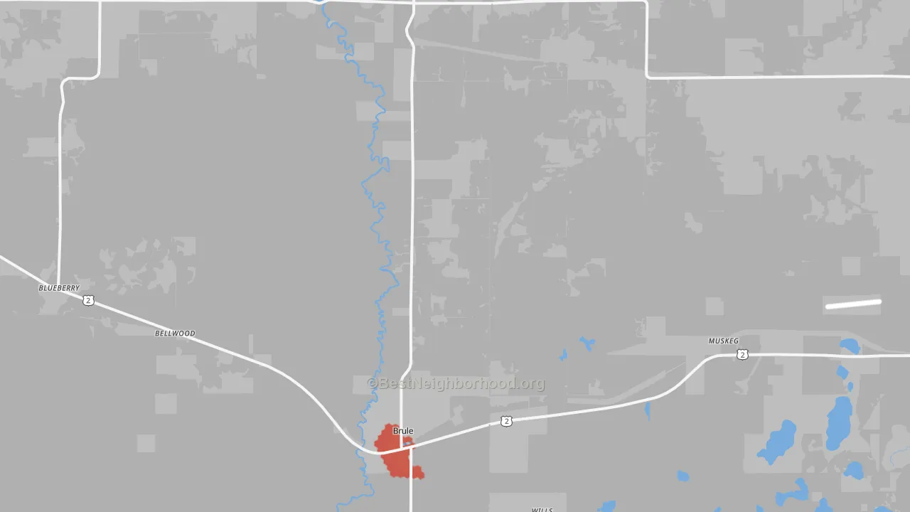 Transit Grade map of Brule, WI