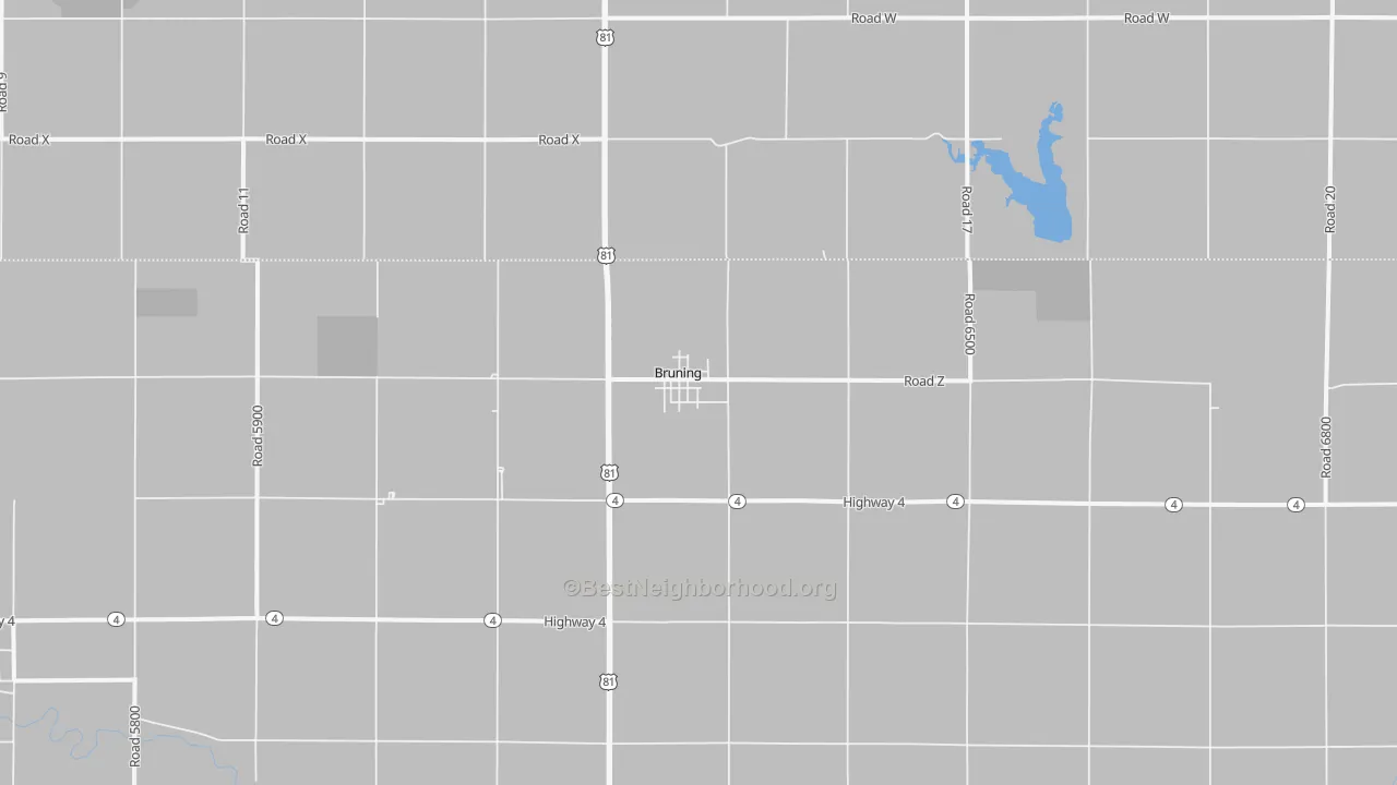 Transit Grade map of Bruning, NE