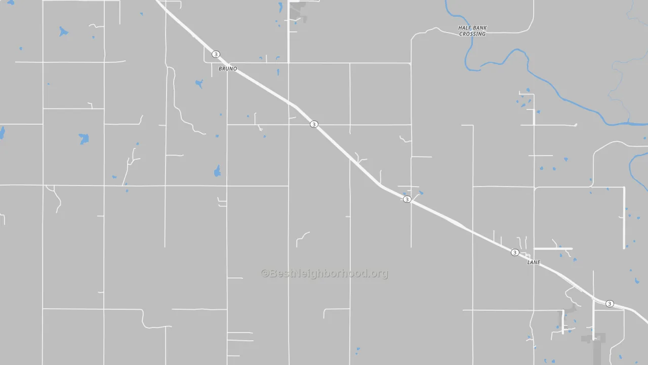 Transit Grade map of Bruno, OK