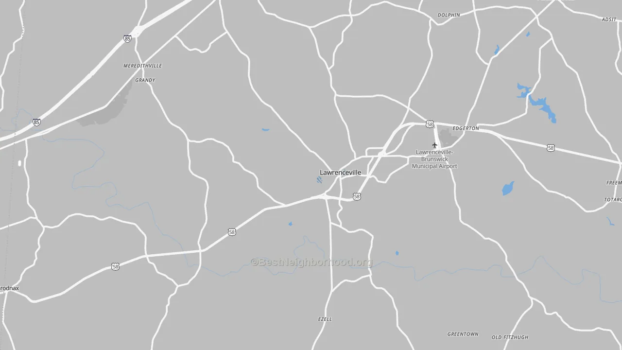 Transit Grade map of Brunswick County, VA