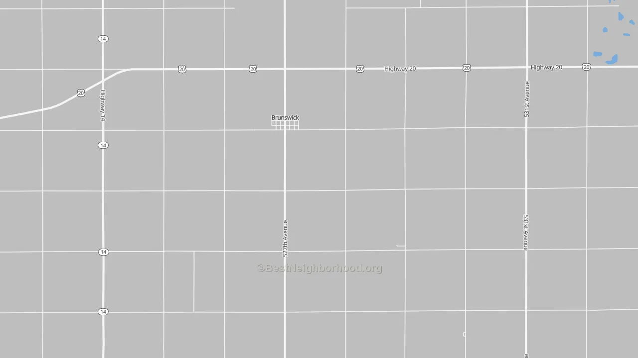 Transit Grade map of Brunswick, NE