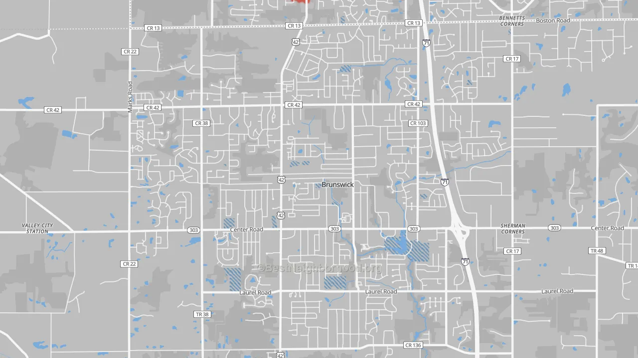Transit Grade map of Brunswick, OH
